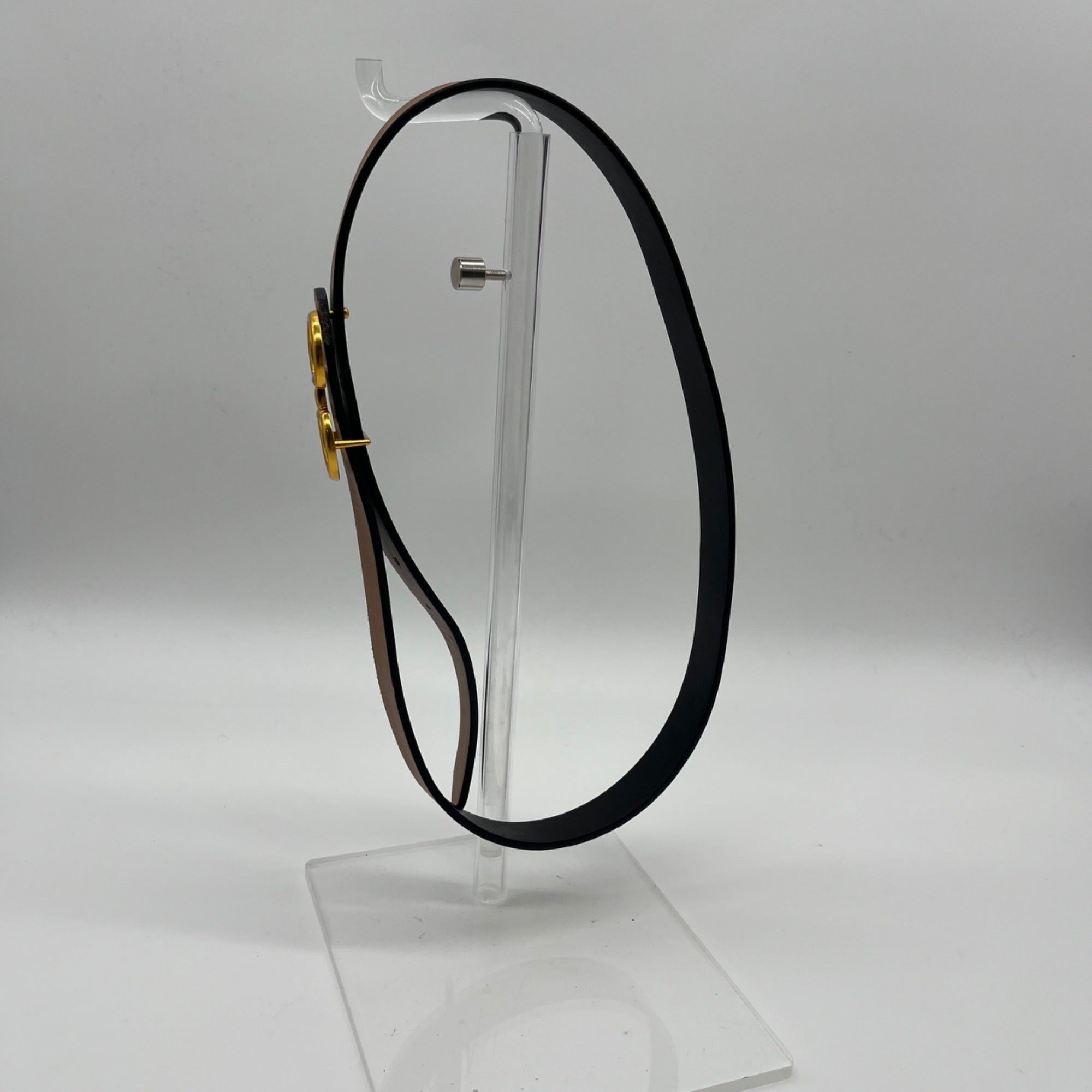 Ferragamo Black Leather Belt