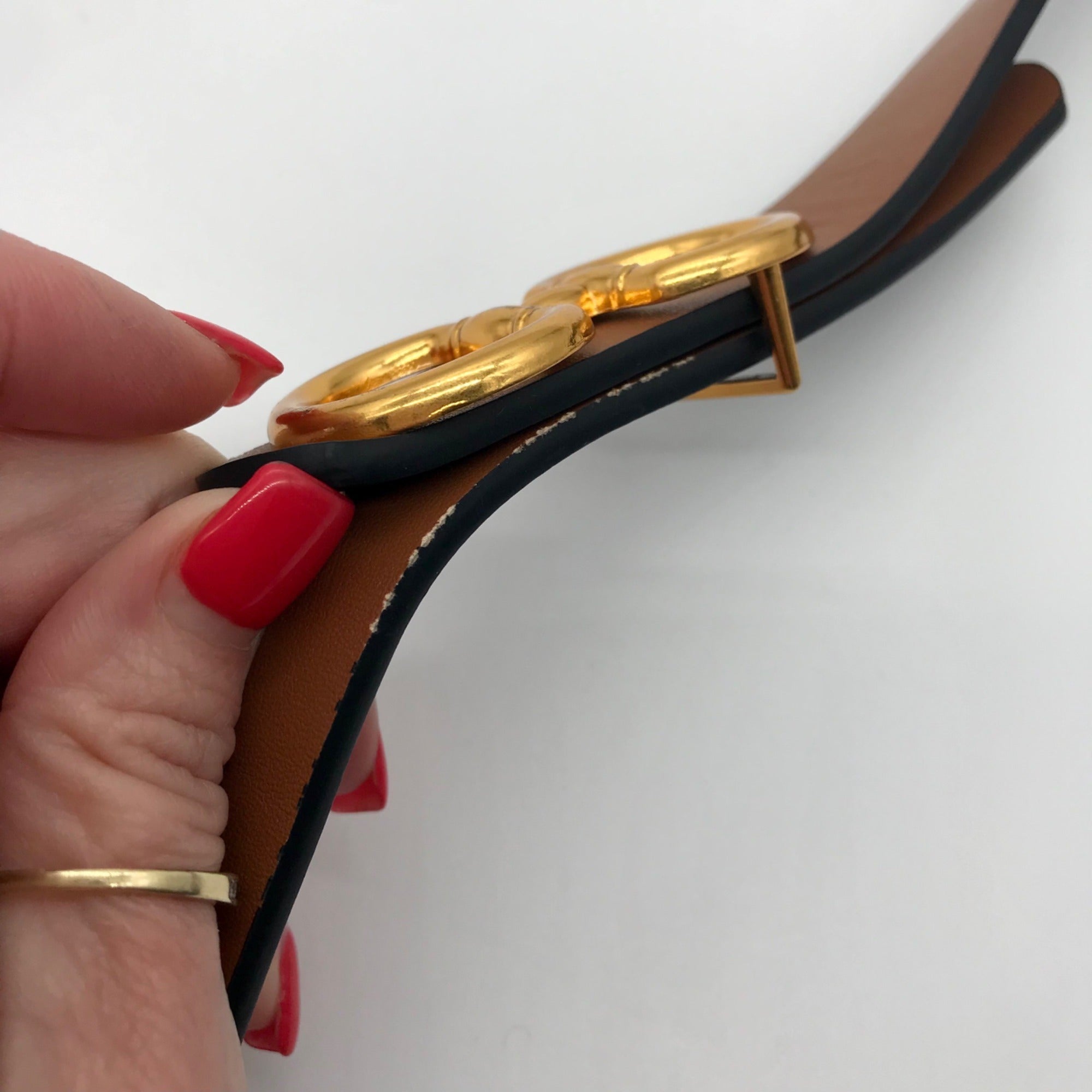 Ferragamo Black Leather Belt