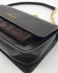 Michael Kors Chocolate Suede & Leather Claire Shoulder Bag
