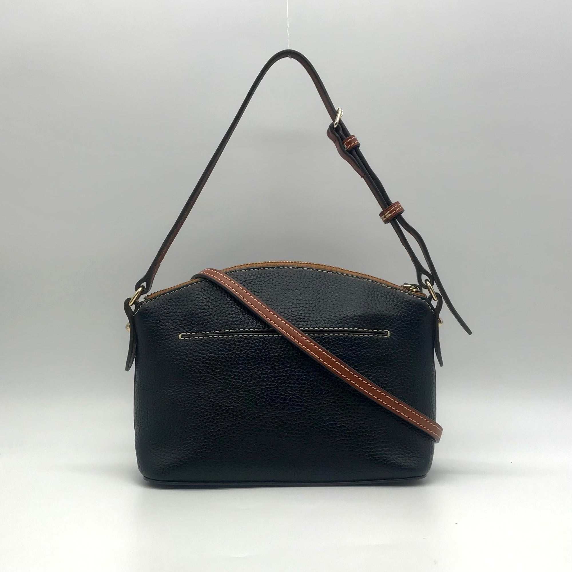Dooney &amp; Bourke Black Pebbled Leather Crossbody Bag