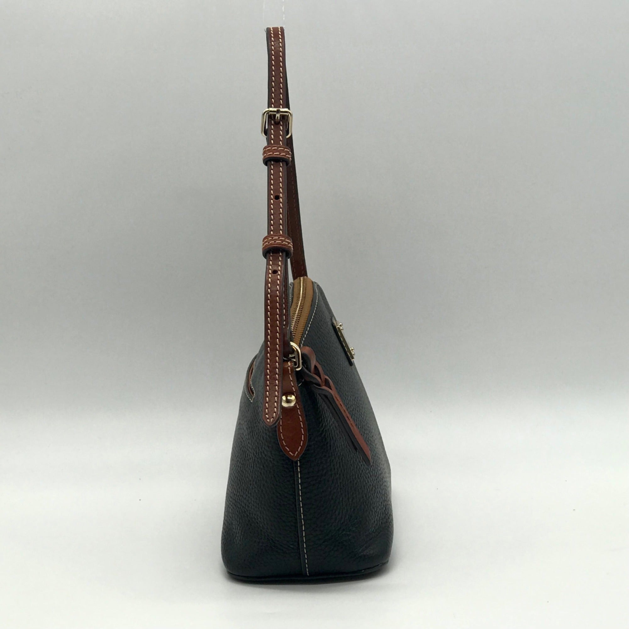 Dooney &amp; Bourke Black Pebbled Leather Crossbody Bag