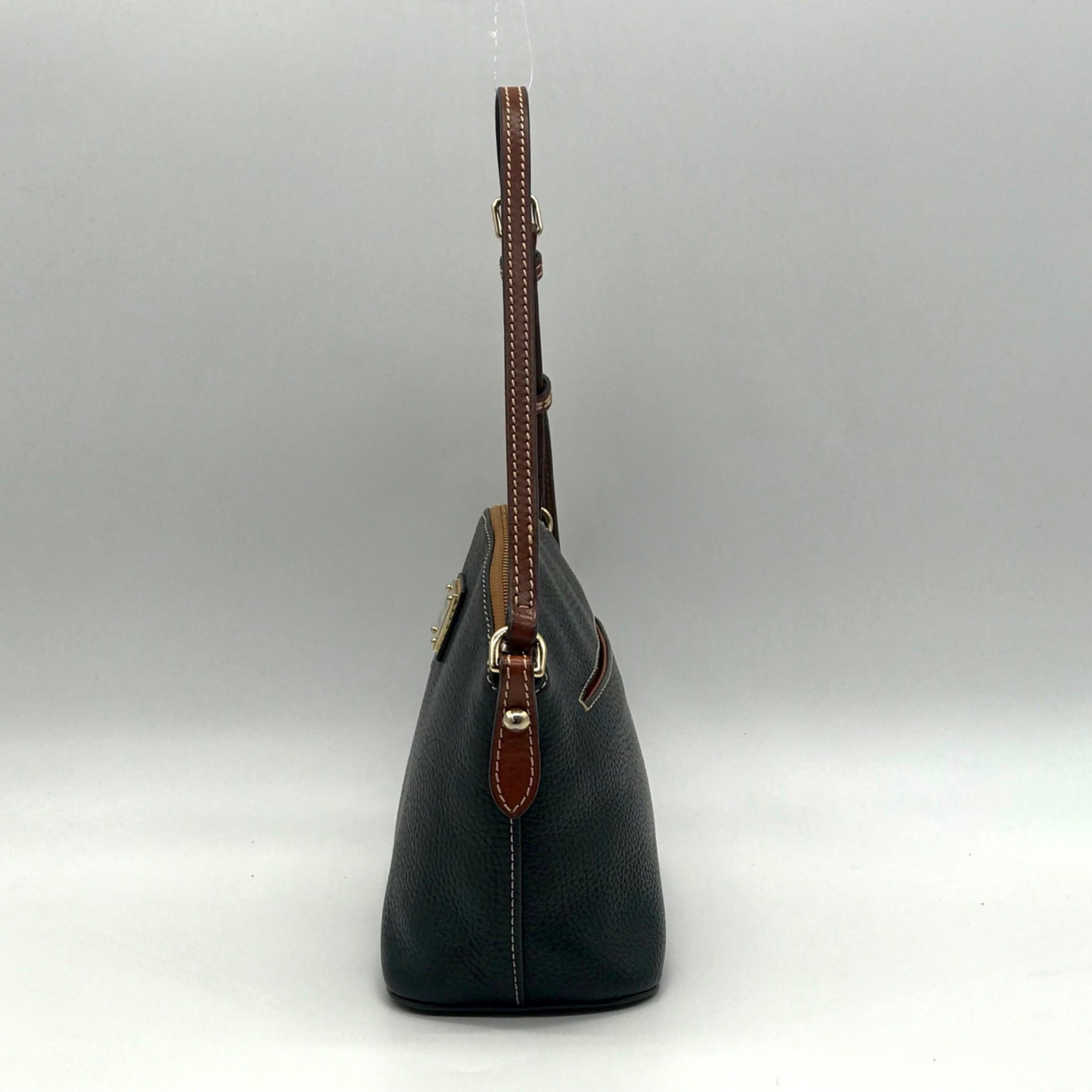 Dooney &amp; Bourke Black Pebbled Leather Crossbody Bag