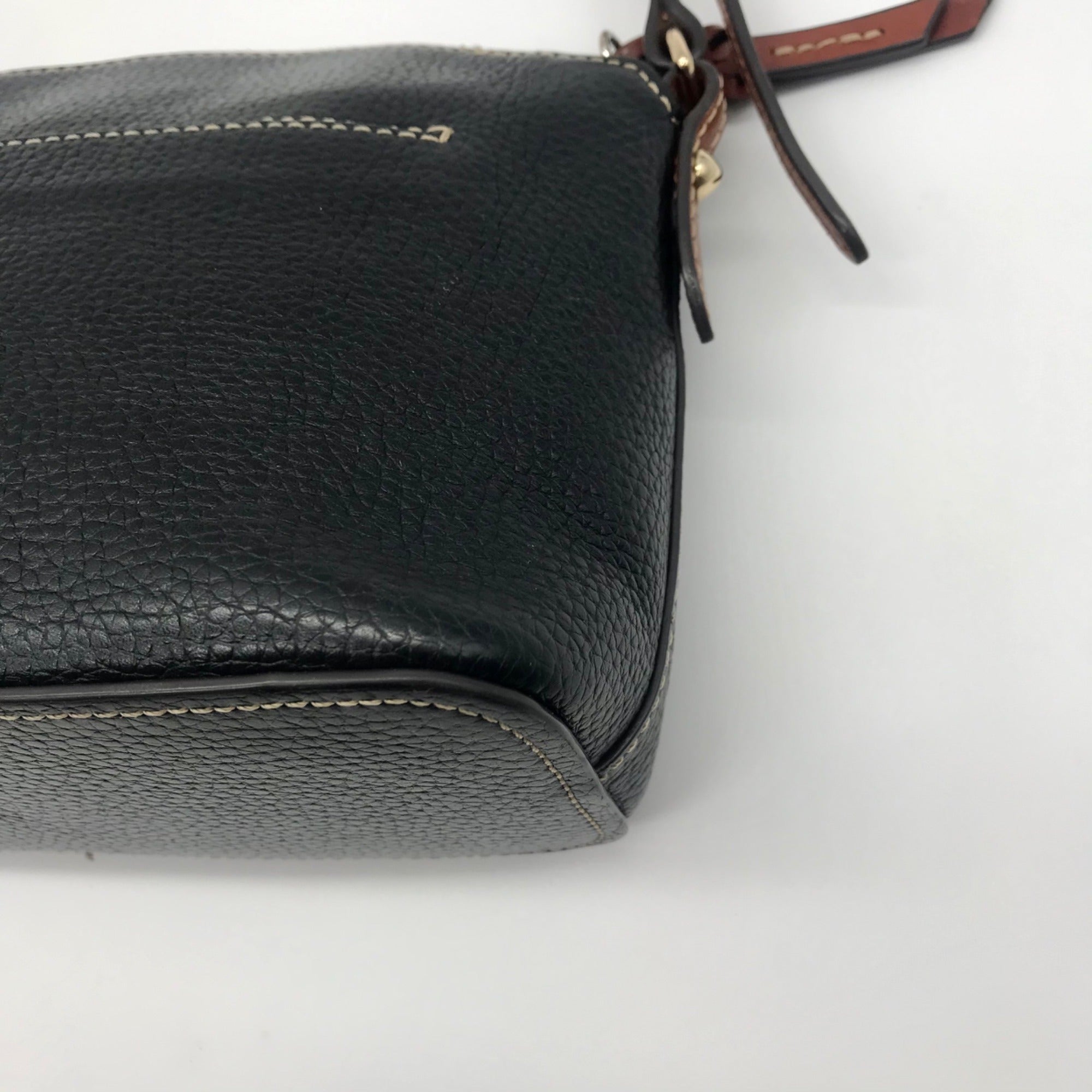 Dooney &amp; Bourke Black Pebbled Leather Crossbody Bag