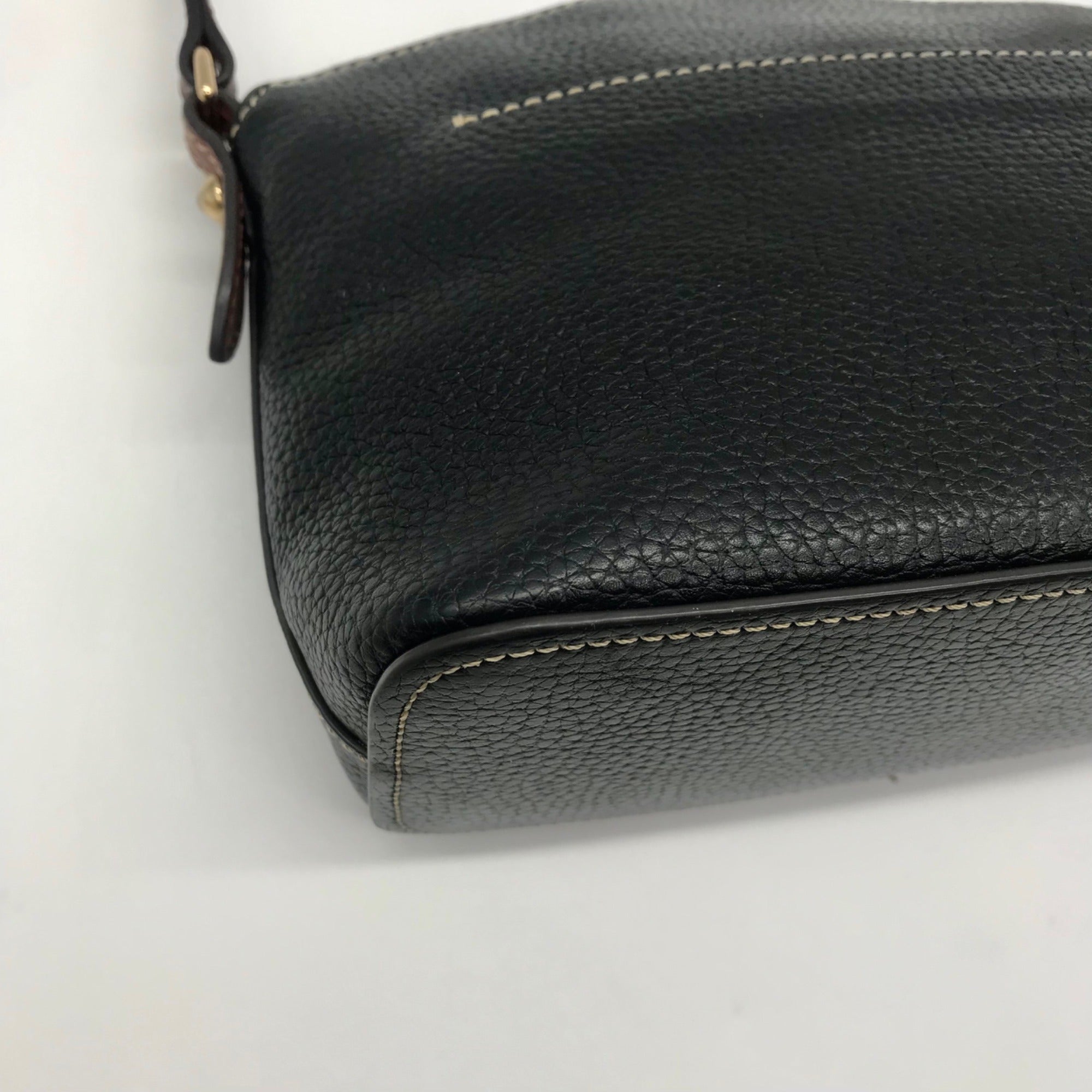 Dooney &amp; Bourke Black Pebbled Leather Crossbody Bag