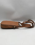 Vince Camuto Brown Pebbled Leather Kenzy Crossbody Bag