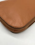 Vince Camuto Brown Pebbled Leather Kenzy Crossbody Bag
