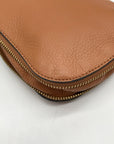 Vince Camuto Brown Pebbled Leather Kenzy Crossbody Bag