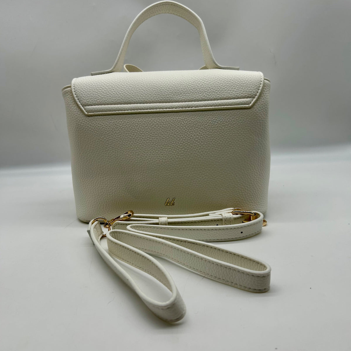 Like Dreams White Leather Bowtie Crossbody Bag