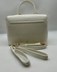 Like Dreams White Leather Bowtie Crossbody Bag