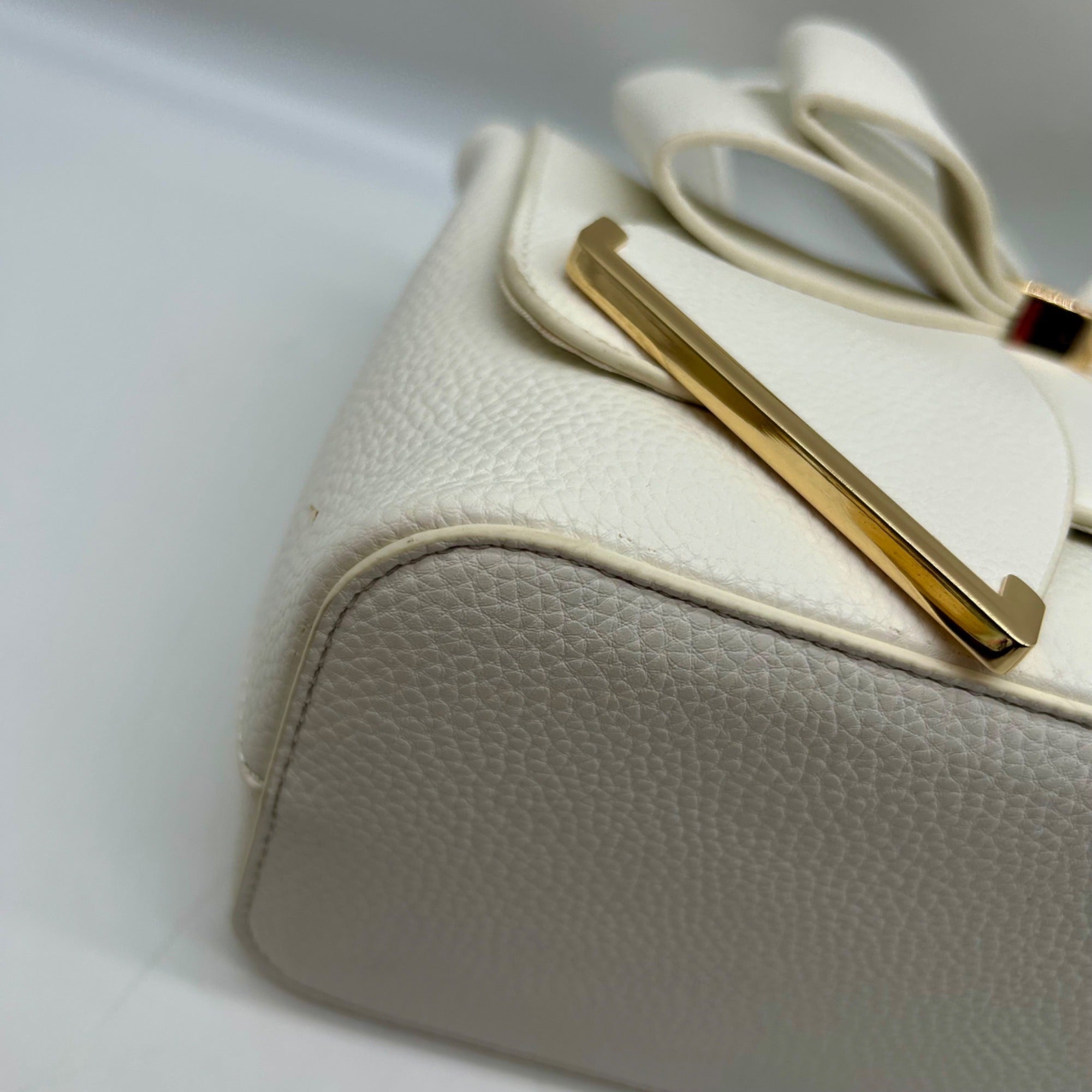 Like Dreams White Leather Bowtie Crossbody Bag