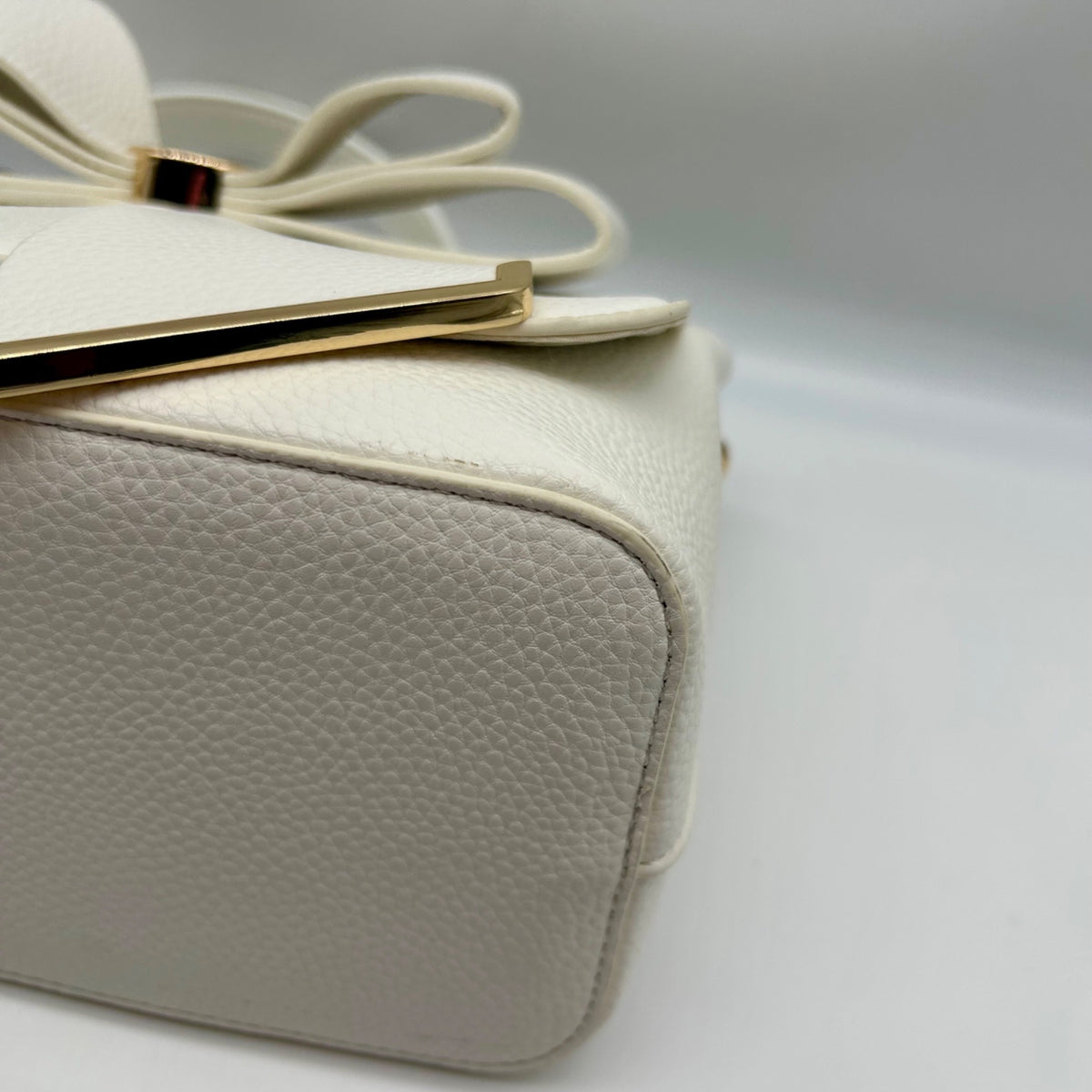 Like Dreams White Leather Bowtie Crossbody Bag