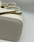 Like Dreams White Leather Bowtie Crossbody Bag