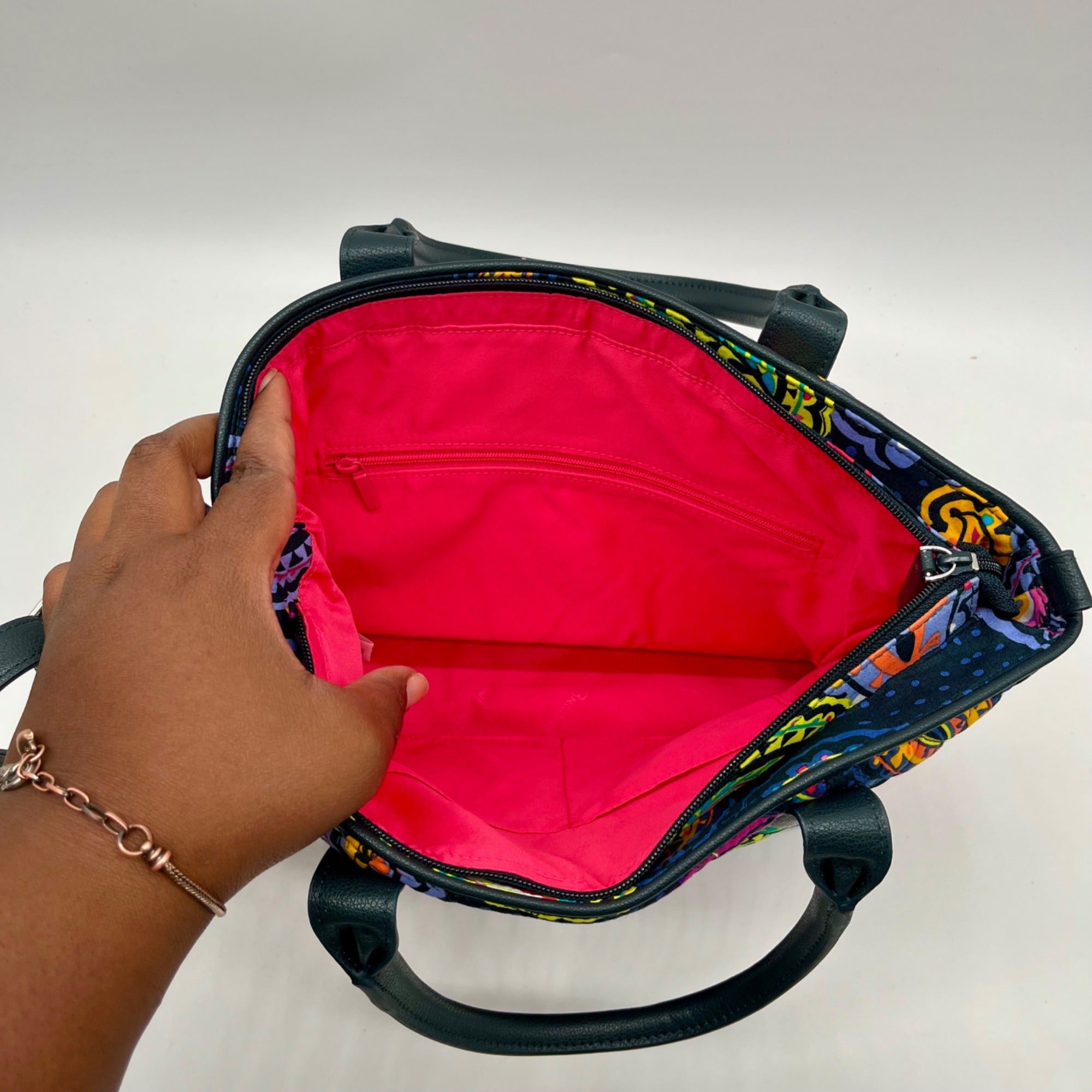 Vera Bradley Blue Twilight Paisley Pattern Traveler Bag