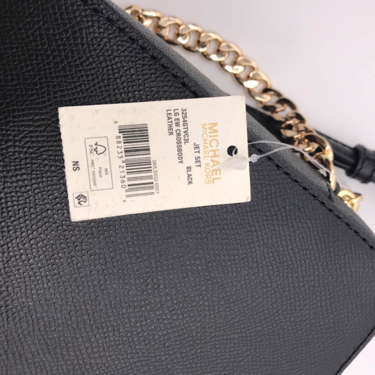 Michael Kors Black Leather Large East West Crossbody