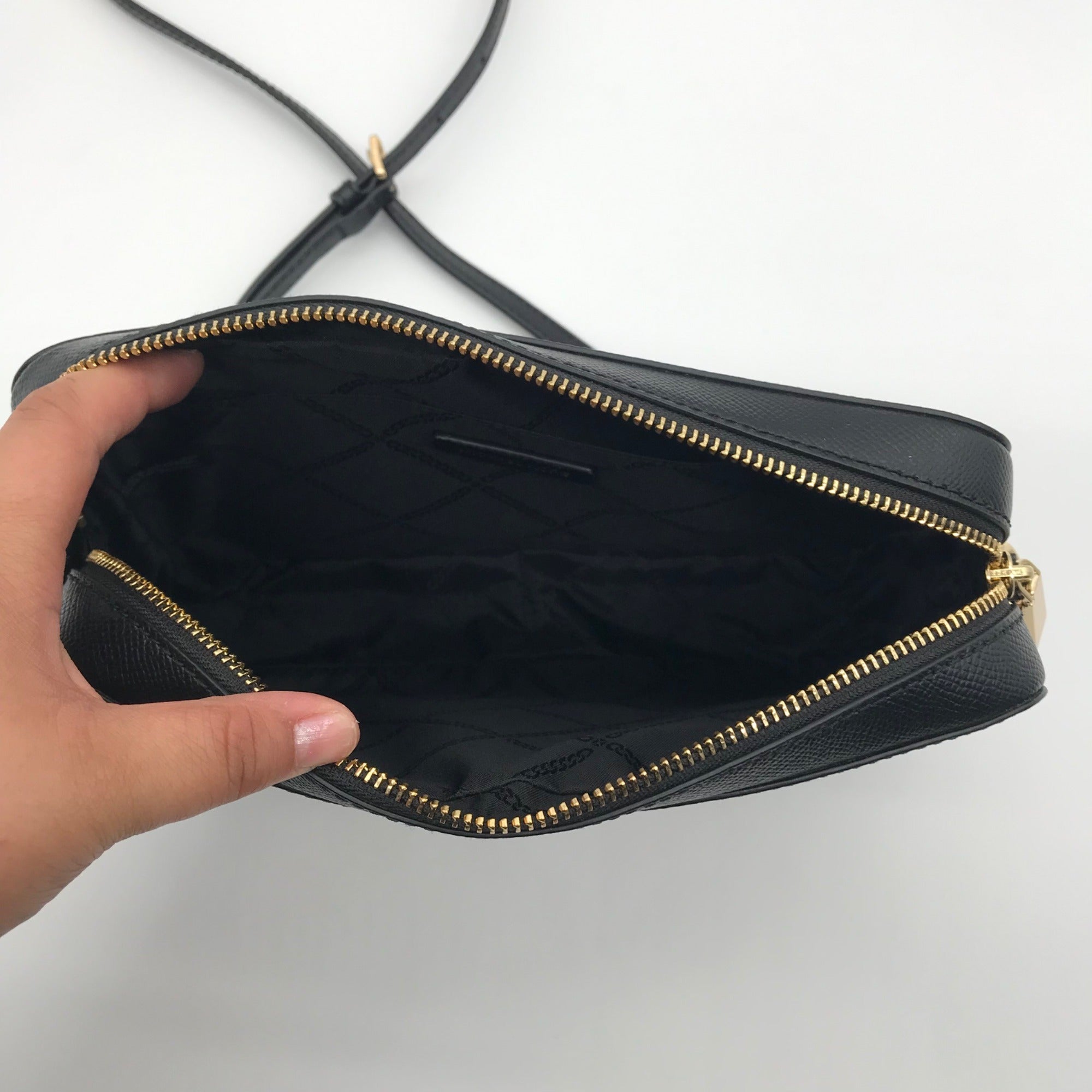 Michael Kors Black Leather Large East West Crossbody
