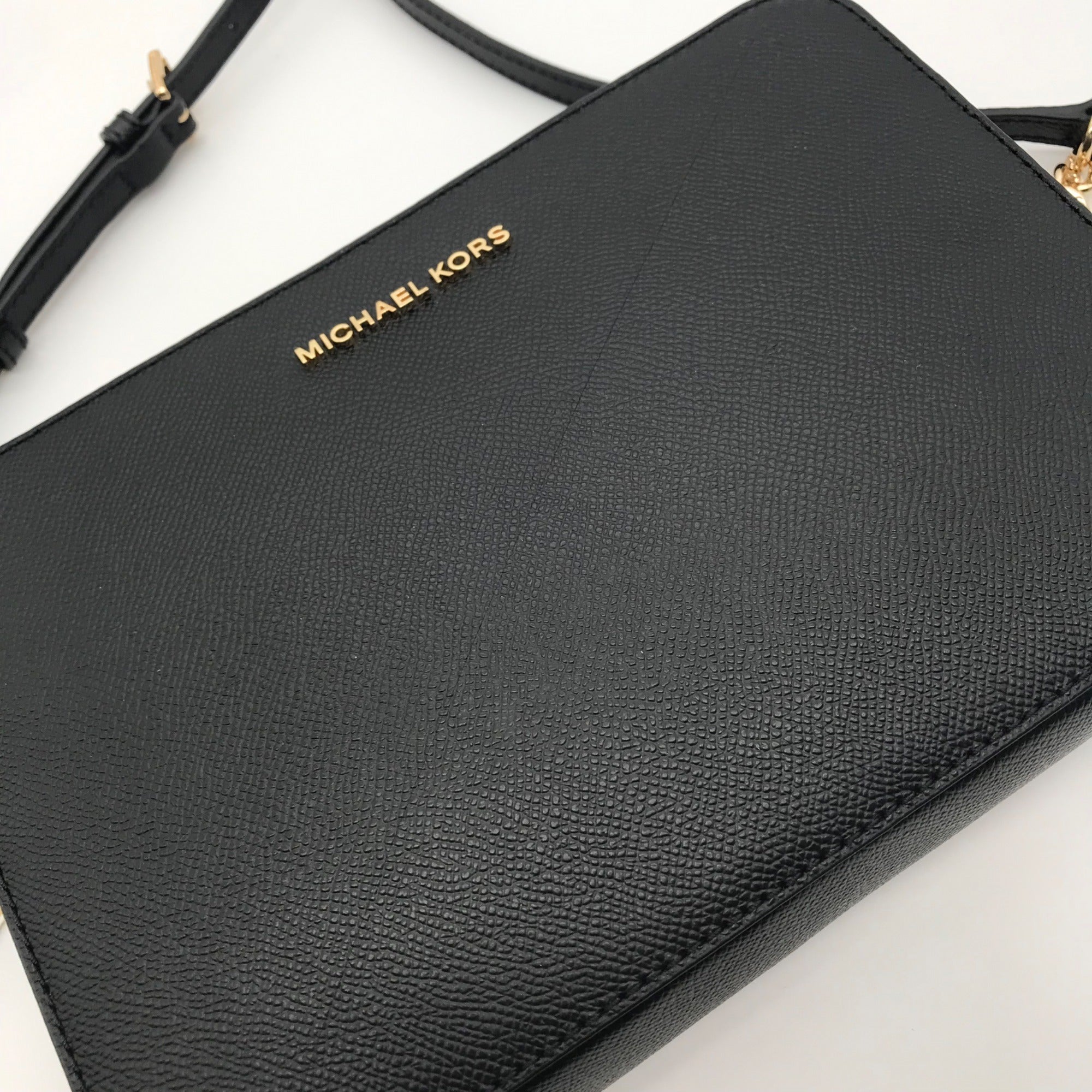 Michael Kors Black Leather Large East West Crossbody