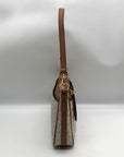 Michael Kors Vanilla And Acorn Coated Canvas Jet Set Logo Shoulder Bag