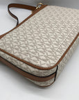 Michael Kors Vanilla And Acorn Coated Canvas Jet Set Logo Shoulder Bag