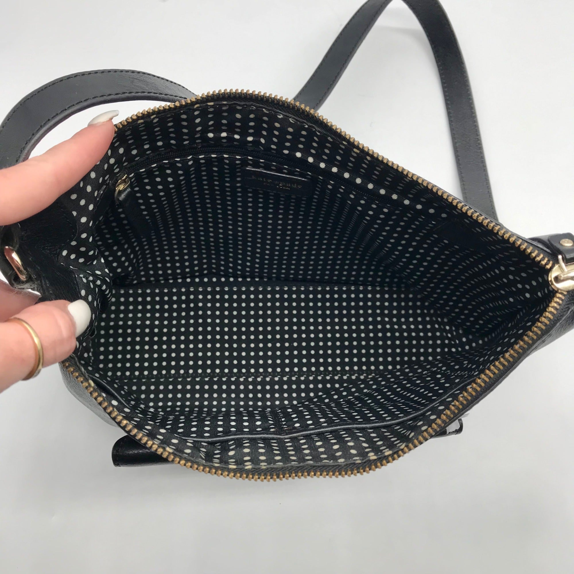 Kate Spade Black Pebbled Leather Serena Shoulder Bag