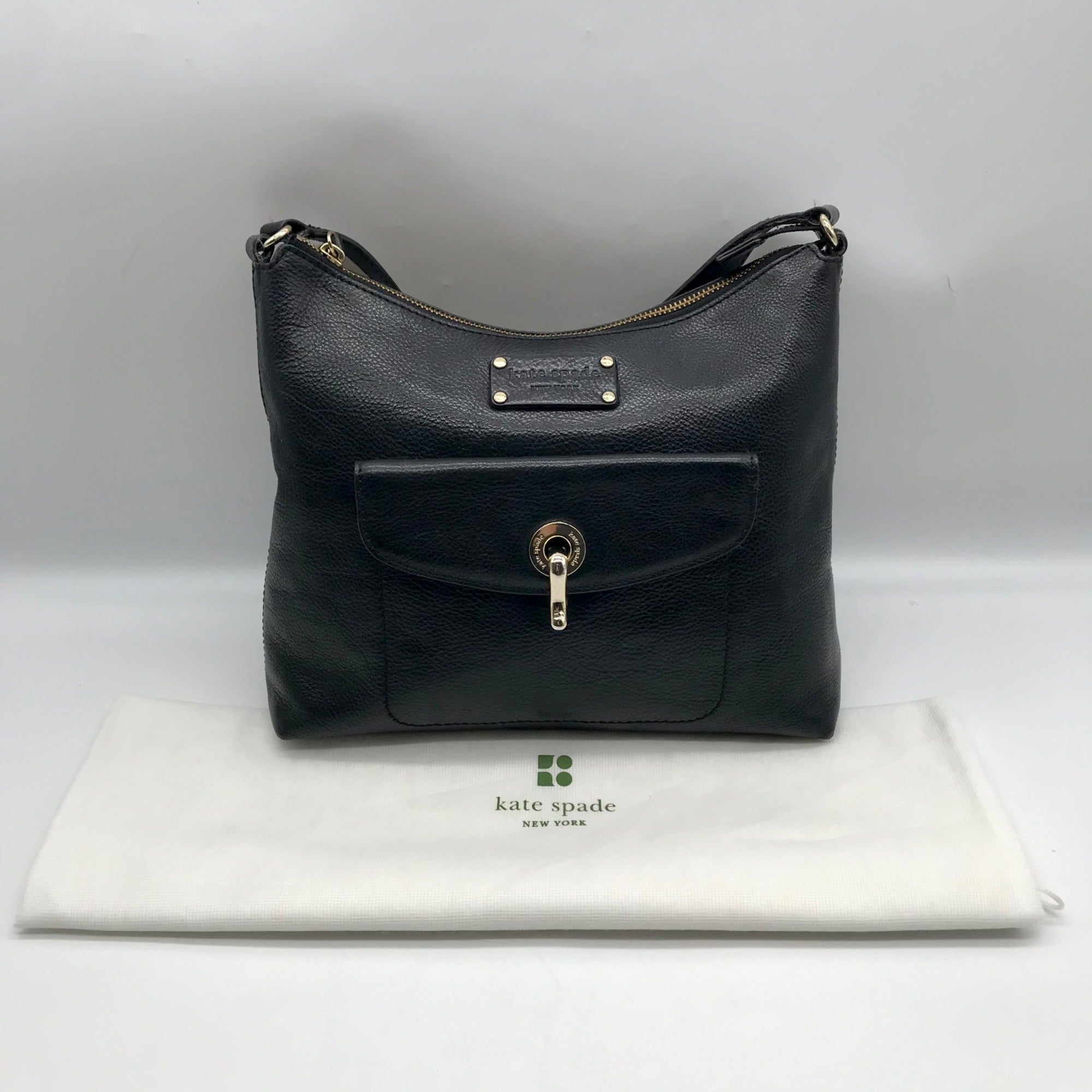 Kate Spade Black Pebbled Leather Serena Shoulder Bag