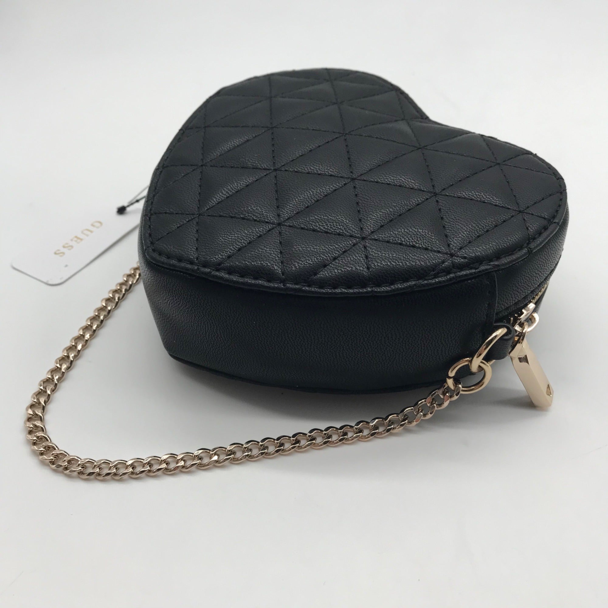 Guess Black Quilted Kori Heart Bag