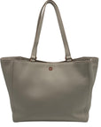 Dagne Dover Beige Leather Computer Tote Bag