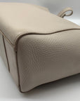 Dagne Dover Beige Leather Computer Tote Bag