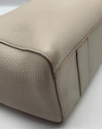 Dagne Dover Beige Leather Computer Tote Bag