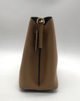 Coach Tan Pebbled Leather Charlie Bucket Bag