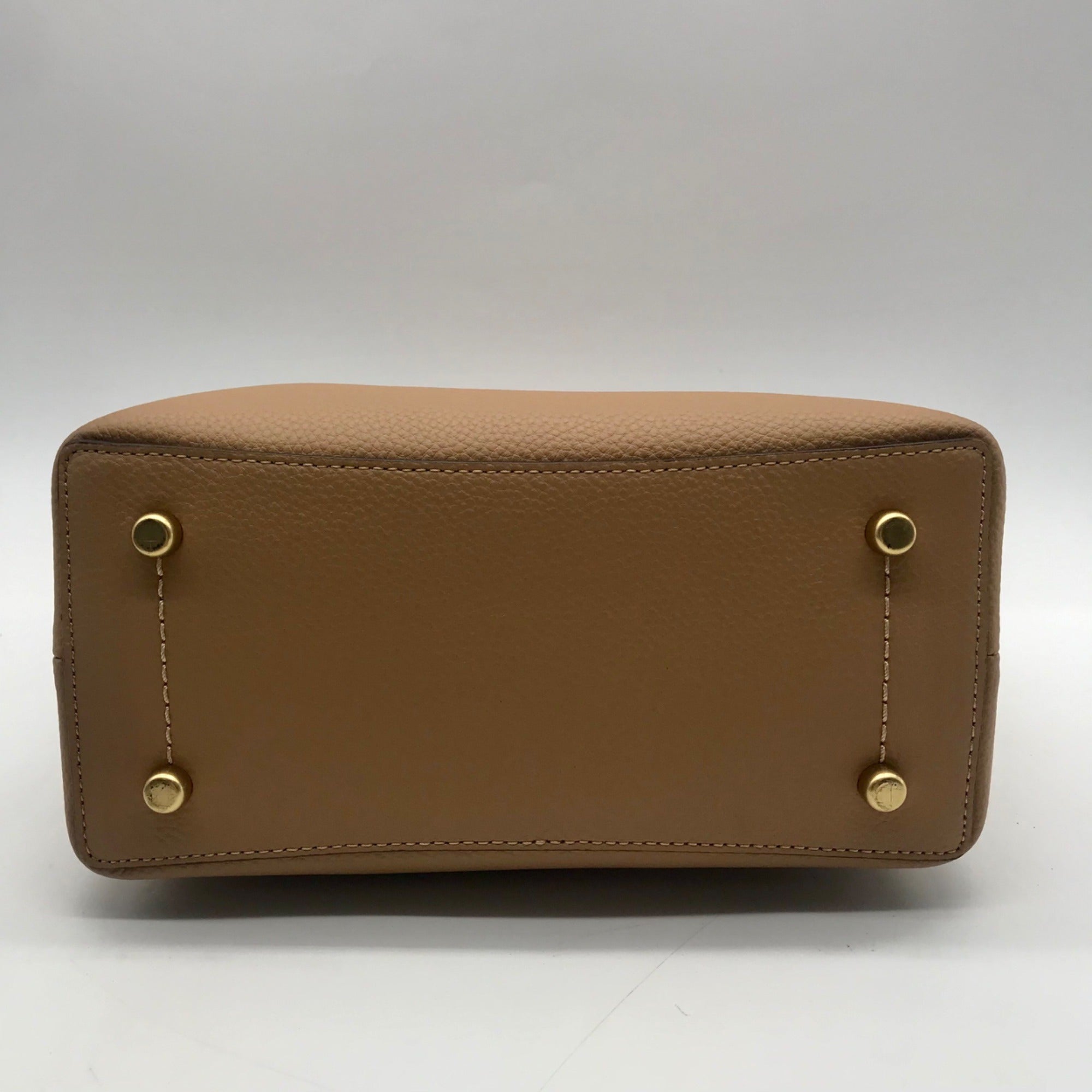 Coach Tan Pebbled Leather Charlie Bucket Bag