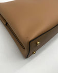 Coach Tan Pebbled Leather Charlie Bucket Bag