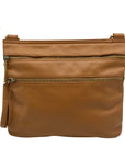 Hobo Caramel Double Zip Crossbody Bag