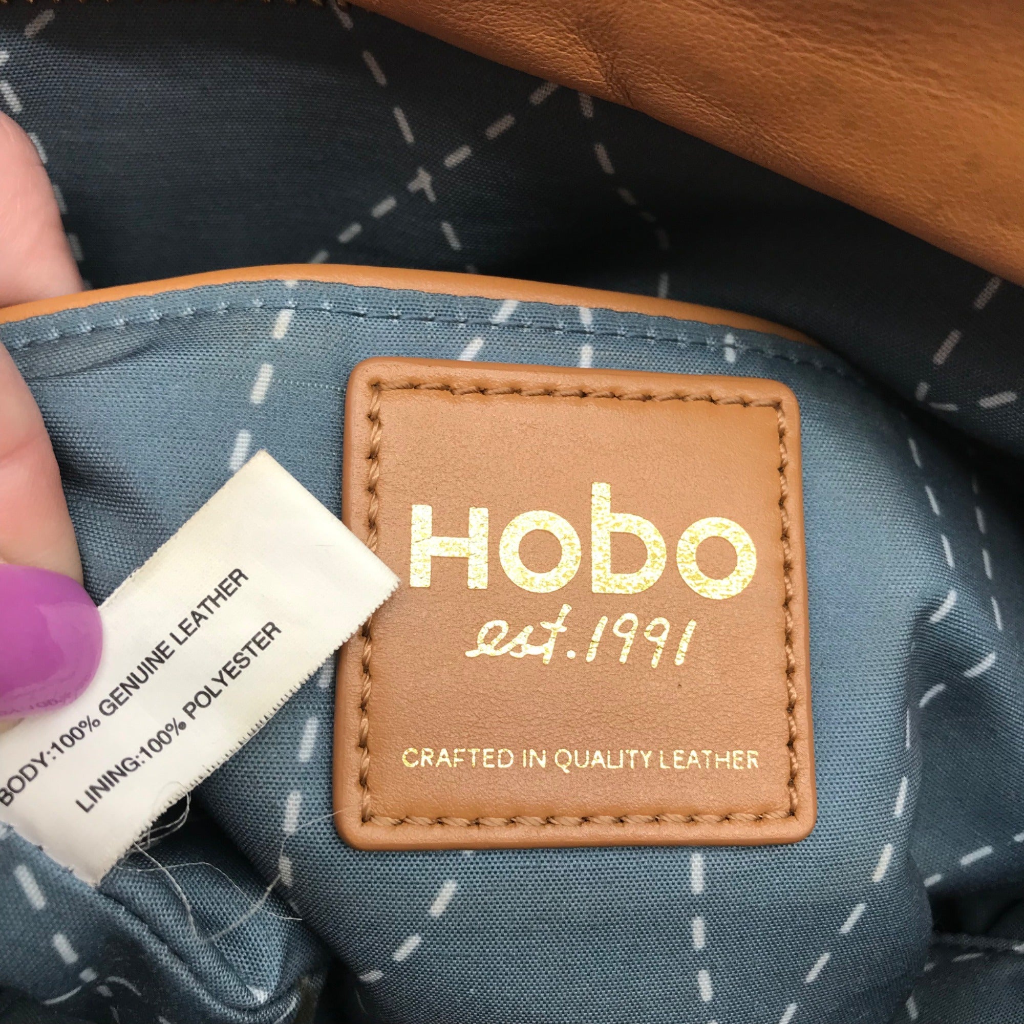 Hobo Caramel Double Zip Crossbody Bag