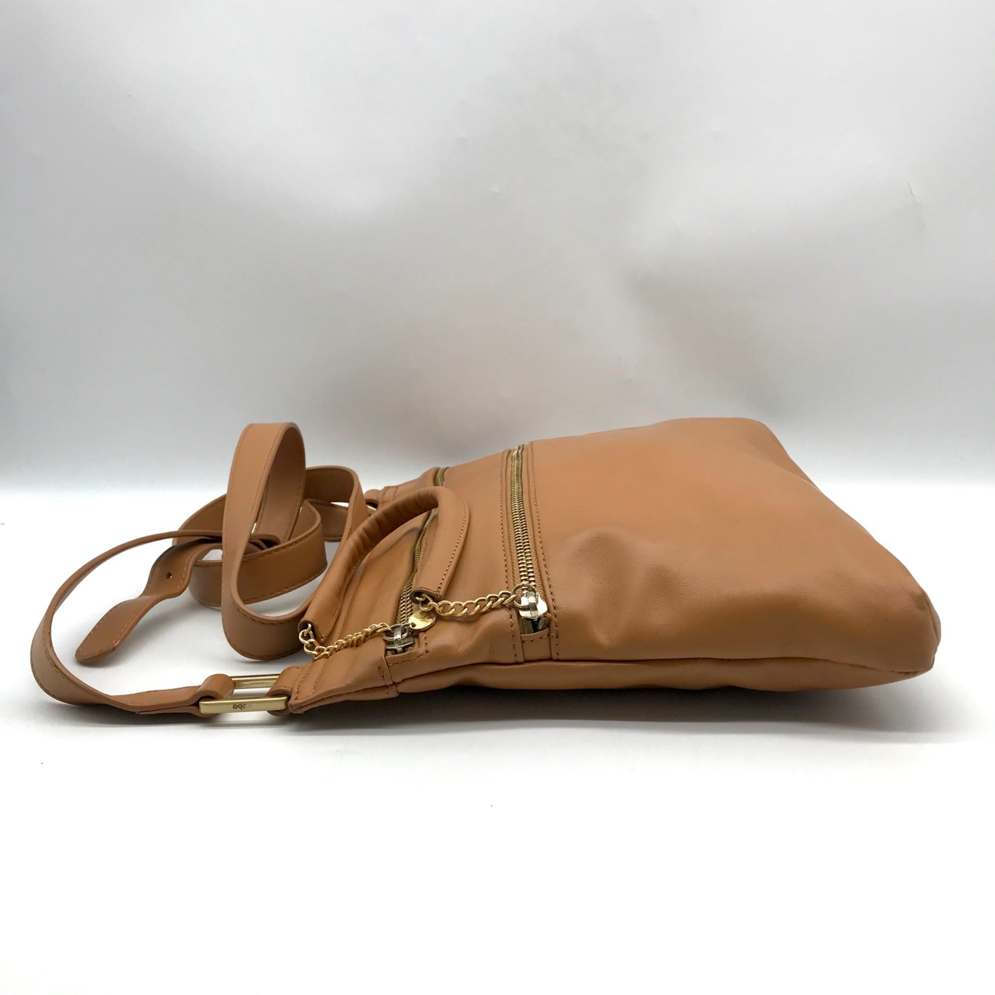 Hobo Caramel Double Zip Crossbody Bag
