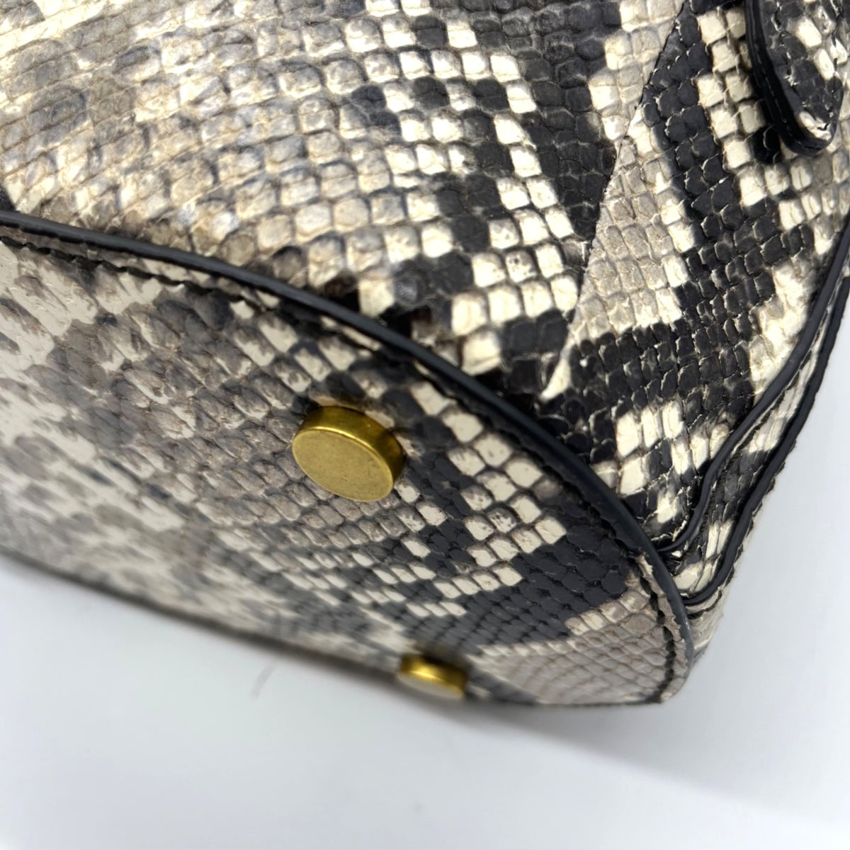 Michael Kors Snake-Embossed Leather Drawstring Bucket Bag