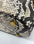 Michael Kors Snake-Embossed Leather Drawstring Bucket Bag