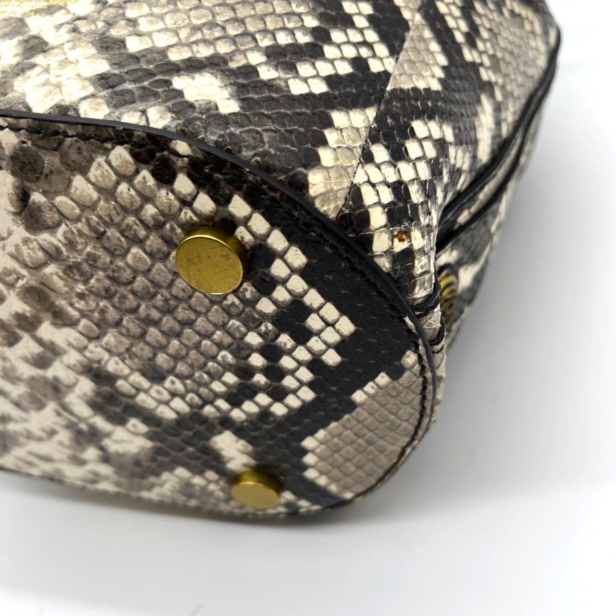 Michael Kors Snake-Embossed Leather Drawstring Bucket Bag