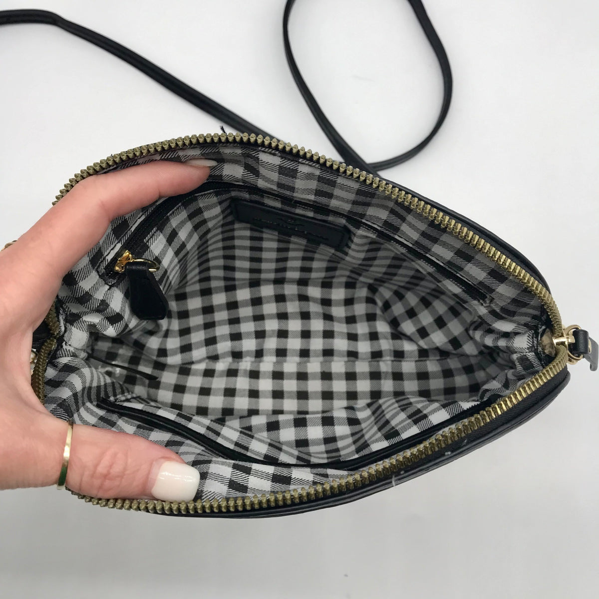 Nanette Lepore Black &amp; Neutral Thea Straw Dome Crossbody &amp; Wallet