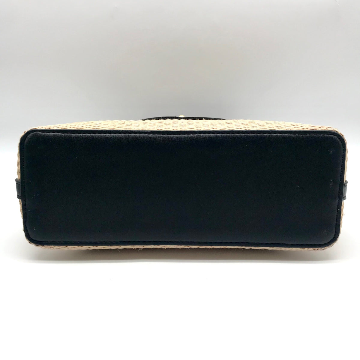 Nanette Lepore Black &amp; Neutral Thea Straw Dome Crossbody &amp; Wallet