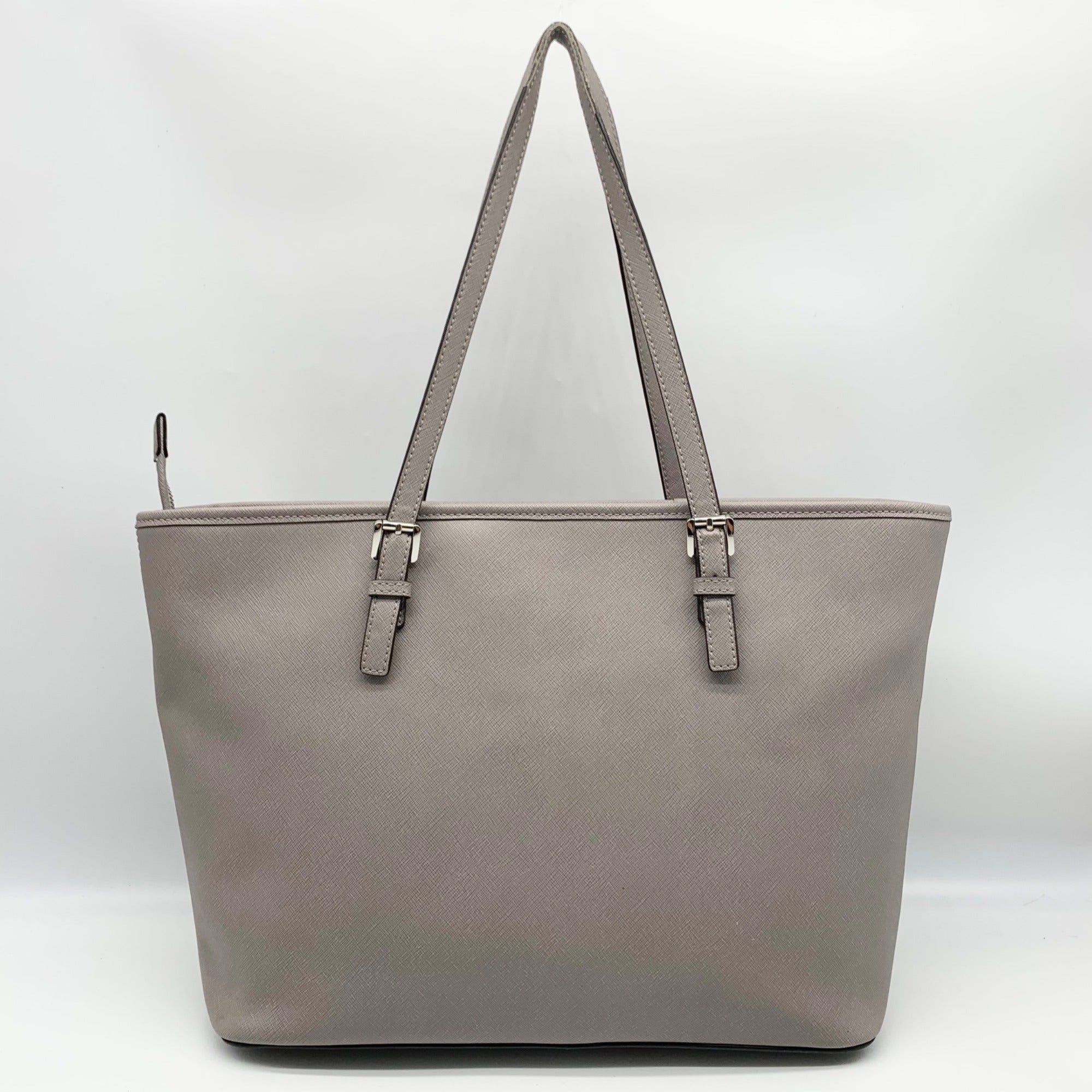 Michael Kors Gray Leather Jet Set Travel TZ Tote