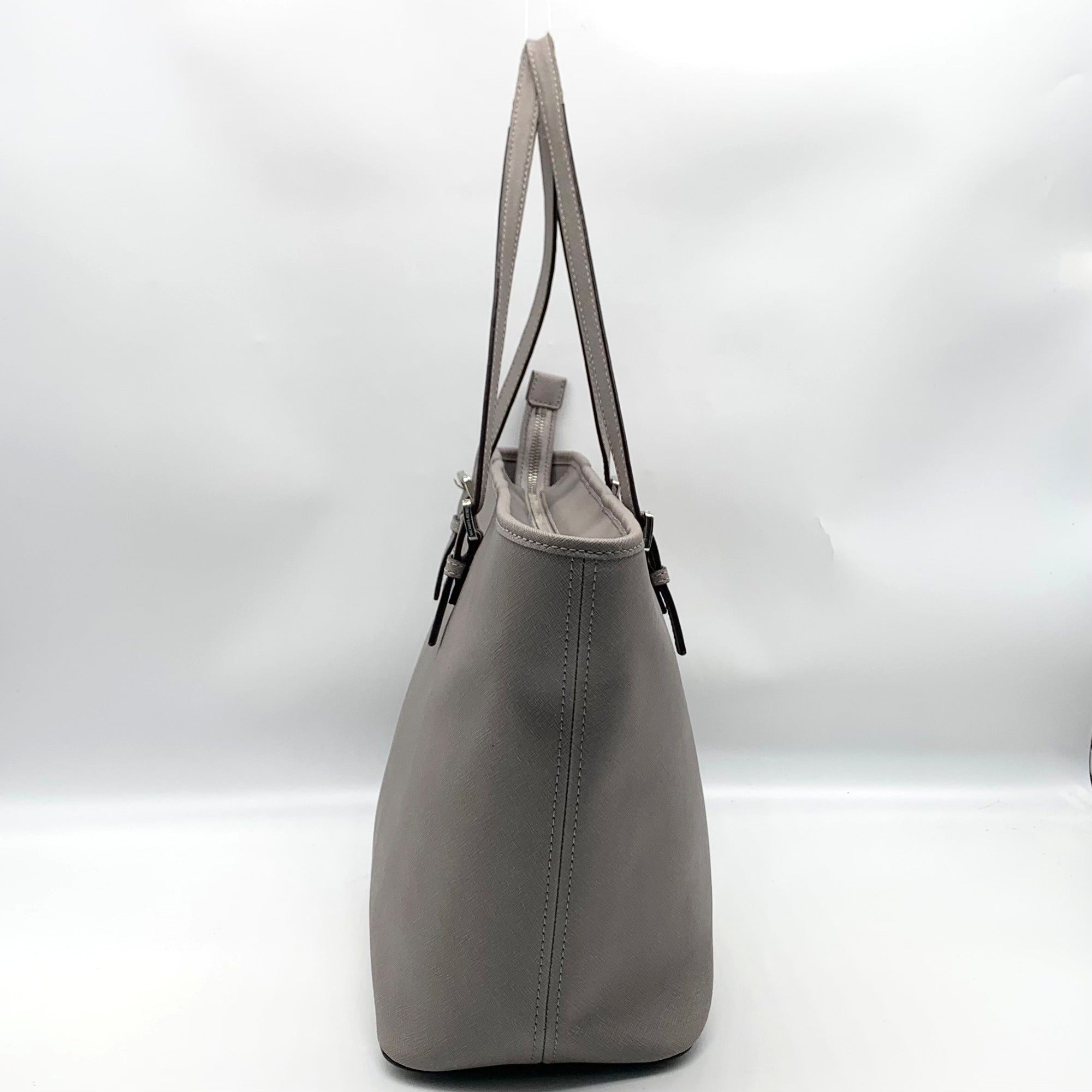 Michael Kors Gray Leather Jet Set Travel TZ Tote