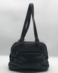 Born Concept Black Faux Leather Vintage Shoulder Bag