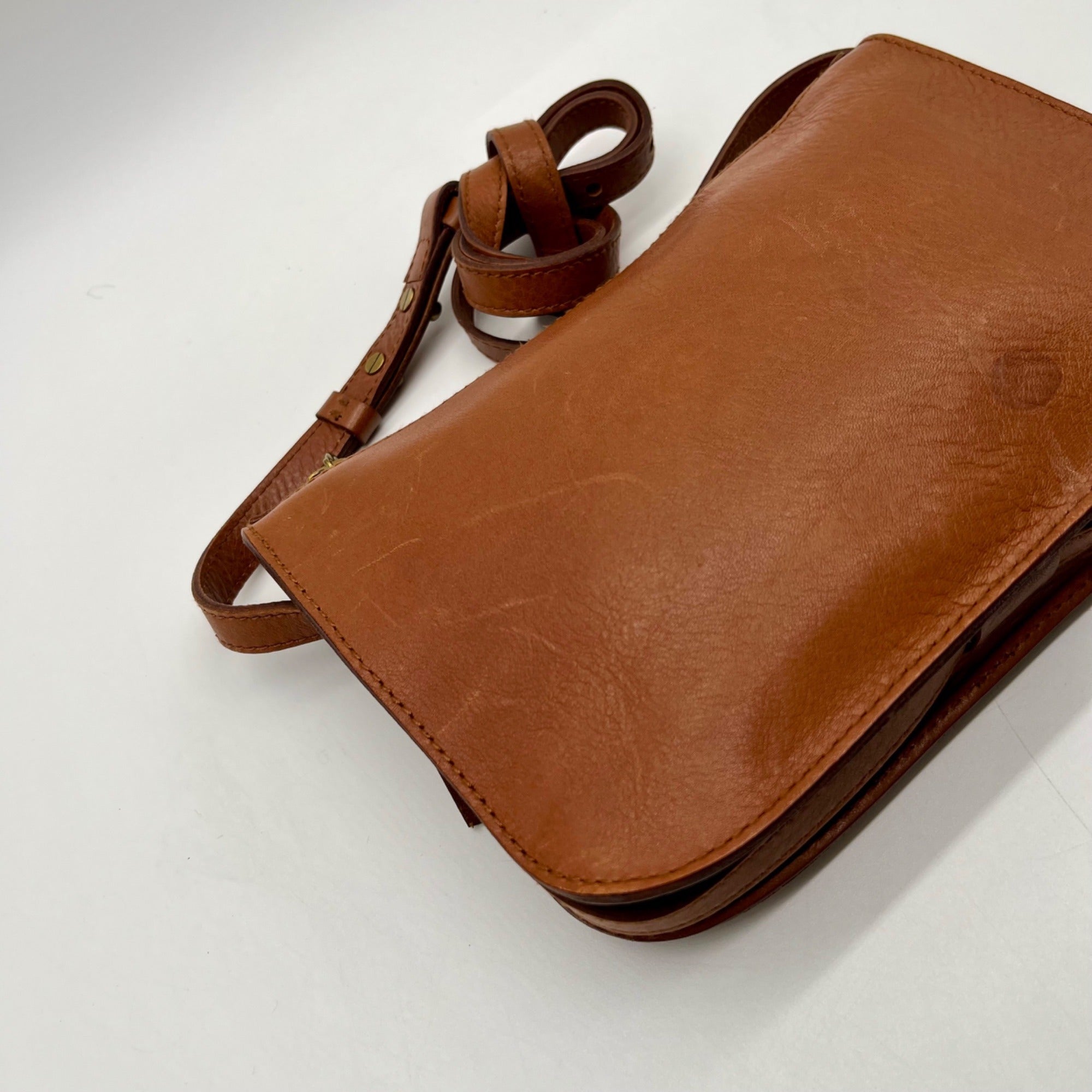 Madewell Brown Leather Crossbody Bag