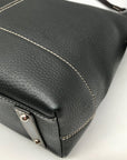 Dooney & Bourke Black Pebbled Grain Leather Hobo Shoulder Bag