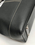 Dooney & Bourke Black Pebbled Grain Leather Hobo Shoulder Bag