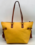 Dooney & Bourke Dandelion Pebble Grain Tassel Executive Tote Bag