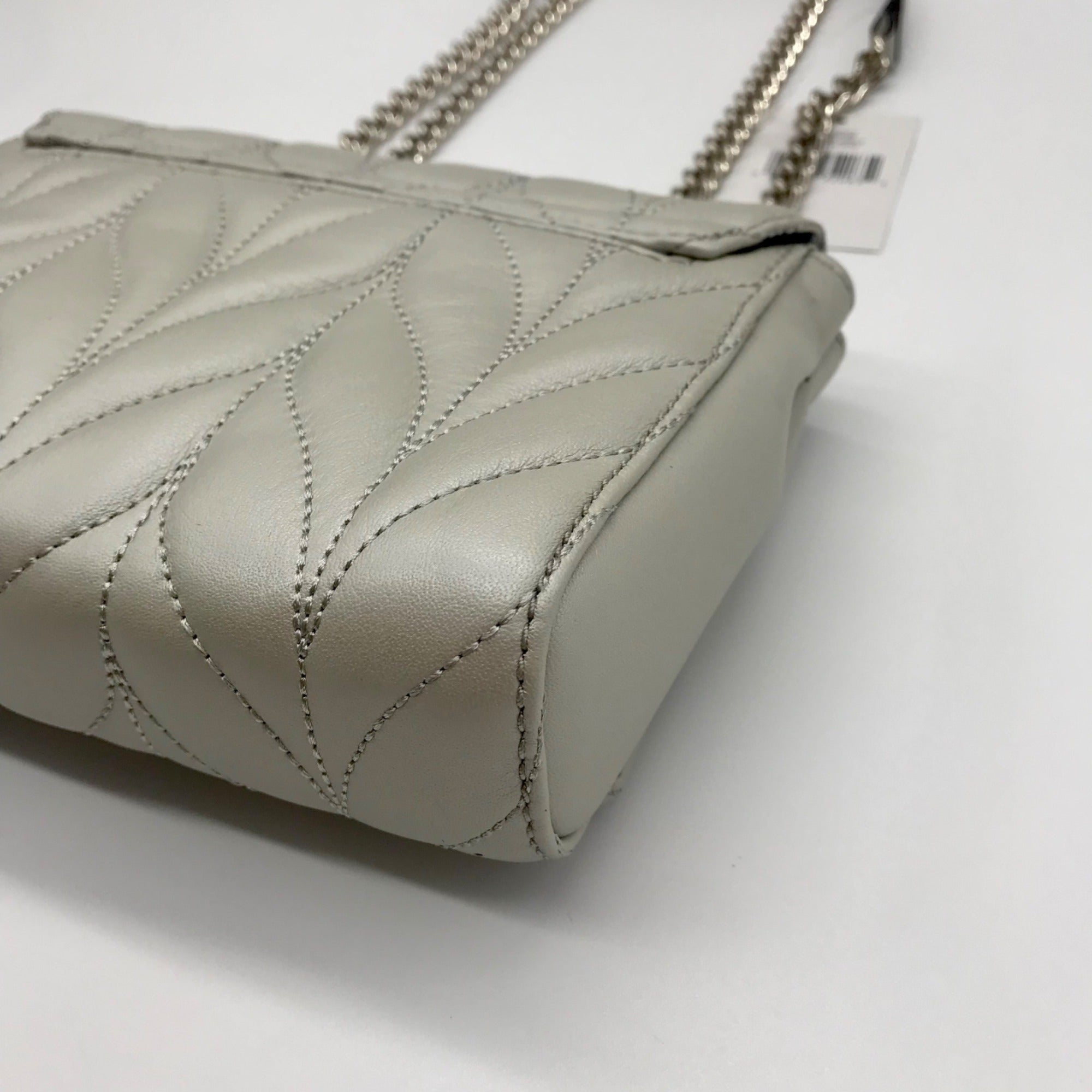Kate Spade Optic White Leather Quilted Convertible Shoulder Bag