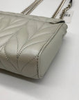 Kate Spade Optic White Leather Quilted Convertible Shoulder Bag