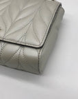 Kate Spade Optic White Leather Quilted Convertible Shoulder Bag