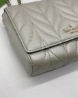 Kate Spade Optic White Leather Quilted Convertible Shoulder Bag